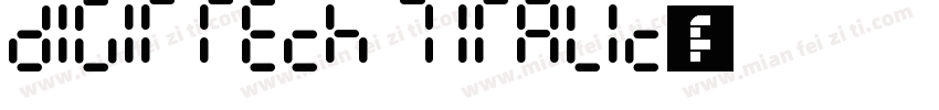 Digit Tech 7 Italic字体转换